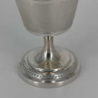 Egg Cup and Spoon in Silver with Minerva Mark circa 1860 Napoleon III