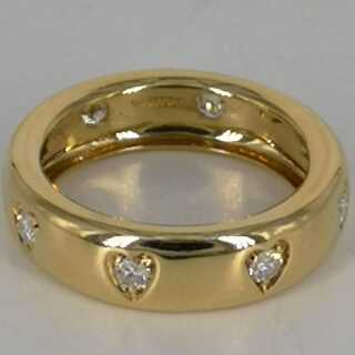 Vintage Verlobungsring - Annodazumal Antikschmuck: Vintage Memoire Ring in Gold mit Diamanten