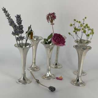 Antikes Tafelsilber - Annodazumal Antikschmuck: Satz Art Deco Vasen in Silber kaufen 