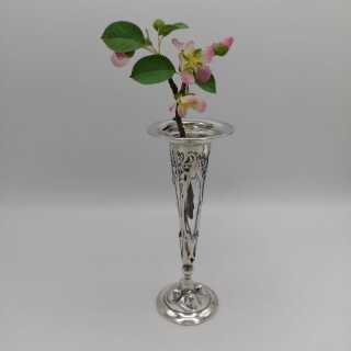 Jugendstil Tafelsilber - Annodazumal Antikschmuck: Antike Vase in Silber mit Glaseinsatz kaufen