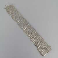 Filigranes breites Armband in Silber um 1940 aus Skandinavien