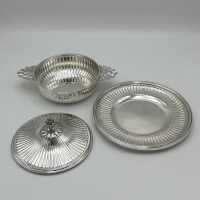 Prächtige 3-teilige Beilagen- oder Gemüseschüssel in Silber