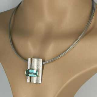 Antikschmuck für Damen - Annodazumal Antikschmuck: Desinger Collier in Silber mit Topas kaufen