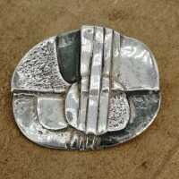 Vintage Schmuck in Silber - Annodazumal Antikschmuck: Modernistische Brosche in Silber kaufen
