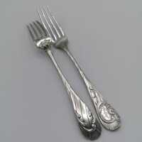 Antique Neo-Rococo Menu Cutlery for 12 in Silver