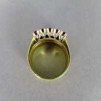 Harem Ring mit Diamanten, Saphiren, Rubinen und Smaragden in Gelbgold