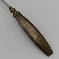 WMF Art Deco Punch ladle with hammered decor and bronzed handle