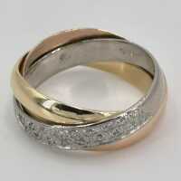 Vintage Goldschmuck für Damen - Annodazumal Antikschmuck: Vintage Trinity Ring mit Diamanten kaufen