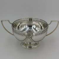 Magnificent Rose or Potpourri Bowl in Silver from 1910