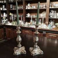 Paar Biedermeier Kerzenleuchter aus Berlin um 1840/50