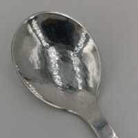 Pretty decorated vintage childrens spoon in silver