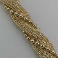 Gorgeous Braided Solid Gold Ladies Bracelet