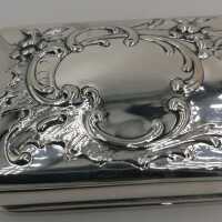Pair of Wilhelminian Crystal Necessaire Tins with Silver Lids