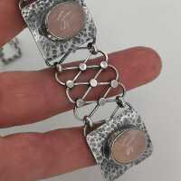 Antikschmuck für Damen - Annodazumal Antikschmuck: Vintage Armband in Silber und Rosenquarz kaufen