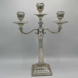 Antikes Tafelsilber - Annodazumal Antikschmuck: 3-flammige Tafelgirandole in Silber kaufen