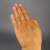 Ladys solitaire diamond ring in yellow gold