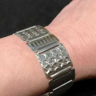 Vintage Armband um 1950 in Silber aus geometrischen Formen