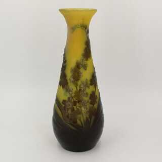 Antikes Glas - Annodazumal Antikschmuck: Gallé Jugendstil Baluster Vase kaufen