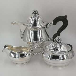 Antikes Tafelsilber - Annodazumal Antikschmuck: Art Deco Tee- oder Kaffeeset in Silber kaufen