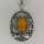 Fischland Pendant with Chain in Silver with Butterscotch Amber