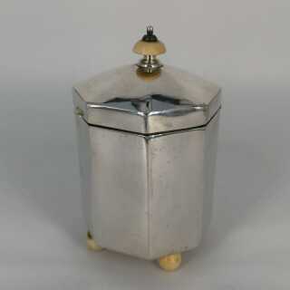 Antikes Tafelsilber - Annodazumal Antikschmuck: Antike Teedose in Silber und Gold kaufen