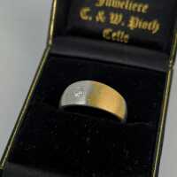 Vintage Bandring in Platin und Gold mit Diamant