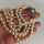 Vintage Perlenschmuck - Annodazumal Antikschmuck: Lange zweireihige Accoya Perlenkette mit Verschluss in Weißgold und Edelsteinen kaufen