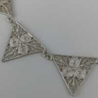 Art Deco Damen Collier in Silber in Filigrantechnik