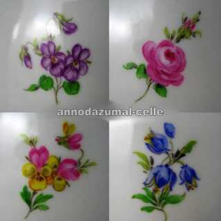 Cake porcelain plate flower decor Meissen