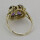 Vintage Damenring in Gold mit Amethysten in Form eines Kleeblatts