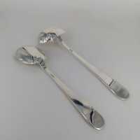 Modernist serving cutlery from the 1930s in silver