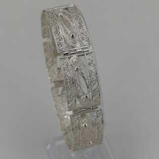 Art Deco Schmuck in Silber - Annodazumal Antikschmuck: Filigranes Friesenschmuck Armband in Silber kaufen