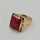 Antique mens ring in gold with a purple-red spinel