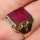 Antique mens ring in gold with a purple-red spinel