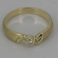 Vintage Verlobungsring in Gold mit einem Diamanten
