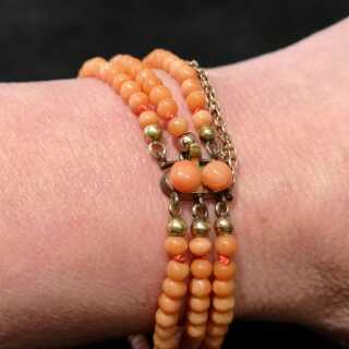 Antikschmuck für Damen - Annodazumal Antikschmuck: Antikes Korallen Armband in lachroten Farben kaufen