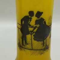 Beautiful Pair of Art Deco "Tango Glass" Trumpet Vases