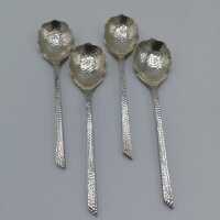 Antique Set of 4 Serving Spoons in 800 Silver from Nobility Ownership