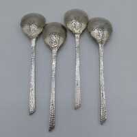 Antique Set of 4 Serving Spoons in 800 Silver from Nobility Ownership