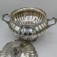 Large vintage soup tureen in solid 800/- silver