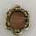 Exquisite antique shell gem brooch made from fine pinchbeck