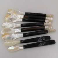 Set of Vintage Mother of Pearl Spoons for Caviar and Egg