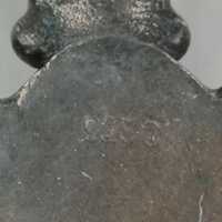 Vintage Cross Pendant in Blackened Silver with Garnet Stones