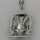 Elegant Art Deco pendant with chain in 925/- silver