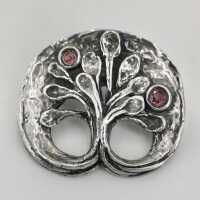 Magnificent Modernist World Tree Brooch in Silver