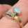 Vintage Opal Ring in 585/- Gold with Diamonds