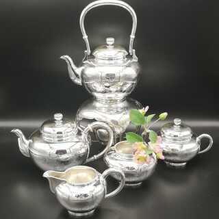 Antikes Silber - Annodazumal Antikschmuck: Exquisites 6-teiliges japanisches Teeset kaufen