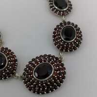Antique garnet necklace from the turn of the century in 925/- silver