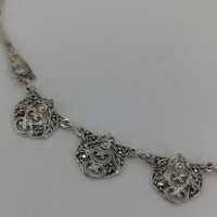 Filigree Art Deco necklace made of 835 silver