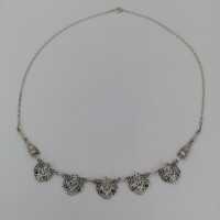 Filigrane Art Deco Halskette aus 835er Silber